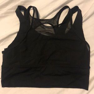LULULEMON black high neck sports bra size 8